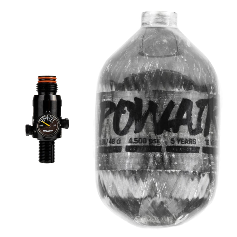 PowAir HP System Carbon Series 0,8L / 48ci 300 Bar - Paintball Buddy