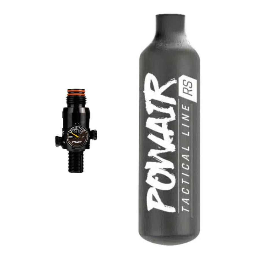 PowAir HP System Tactical Line RS 0,23Liter 15ci 300 Bar + PowAir MaxReg Regulator - Paintball Buddy