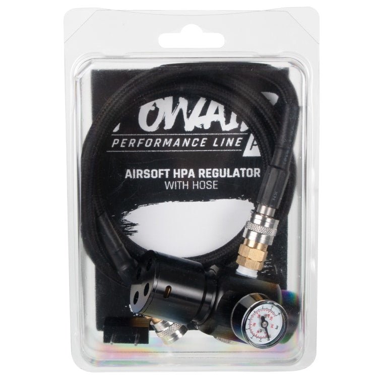 Powair V1 HPA Airsoft Regulator mit Schlauch auf US Fitting (0 - 230 PSI) - Paintball Buddy