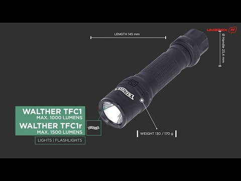 Walther TFC1r Taschenlampe 1500 Lumen