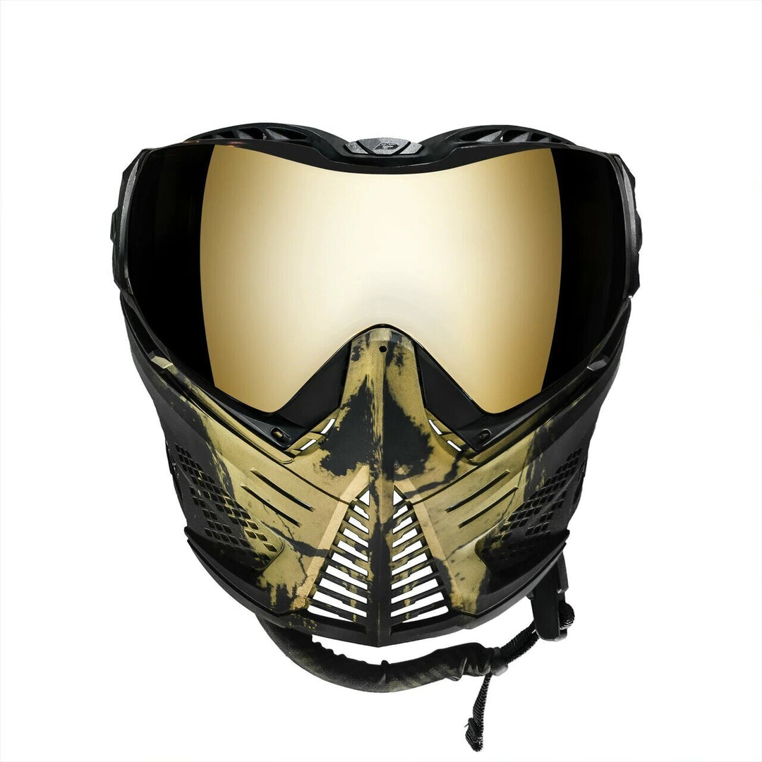 Push Unite Paintball Maske - Infamous Ghost Skull Ltd Gold - Paintball Buddy