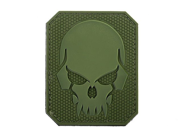 PVC Patch Pirateskull - Olive - Paintball Buddy