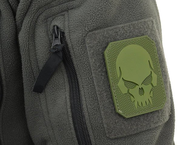 PVC Patch Pirateskull - Olive - Paintball Buddy