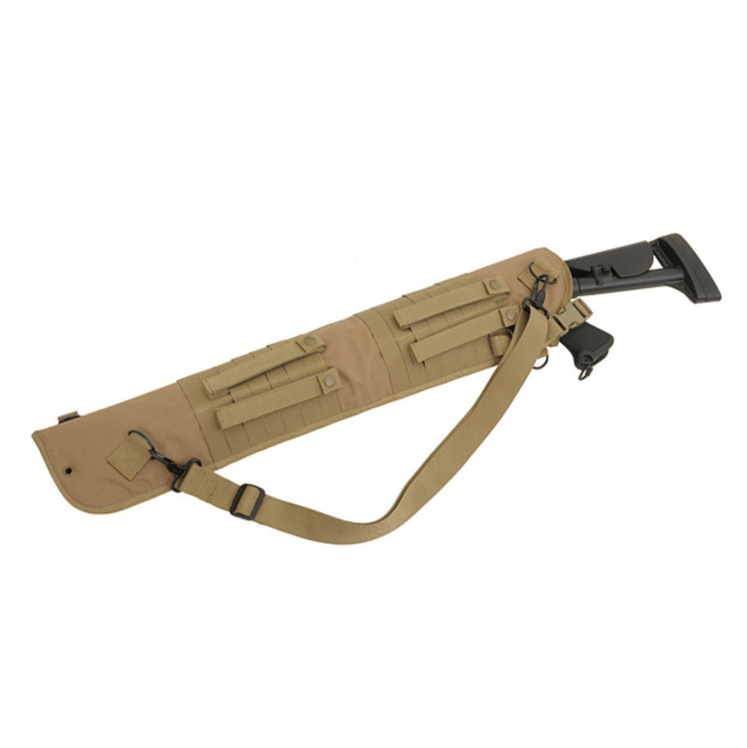 Rückenholster für Schrotflinten mit MOLLE - Befestigung - Coyote - Paintball Buddy