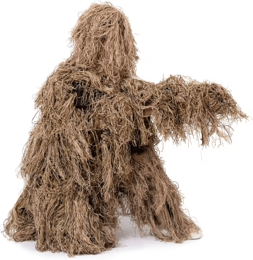 Tactical Camo Suit Ghillie Suit 4 teiliger Tarnanzug - Desert - Paintball Buddy