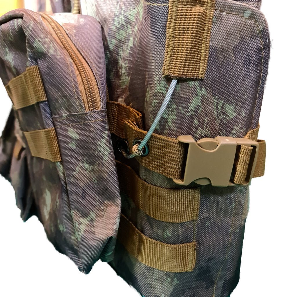 Tactical Molle Weste mit Taschen - Muddy Dirt Camo - Paintball Buddy