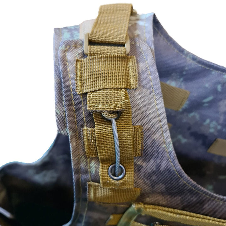 Tactical Molle Weste mit Taschen - Muddy Dirt Camo - Paintball Buddy