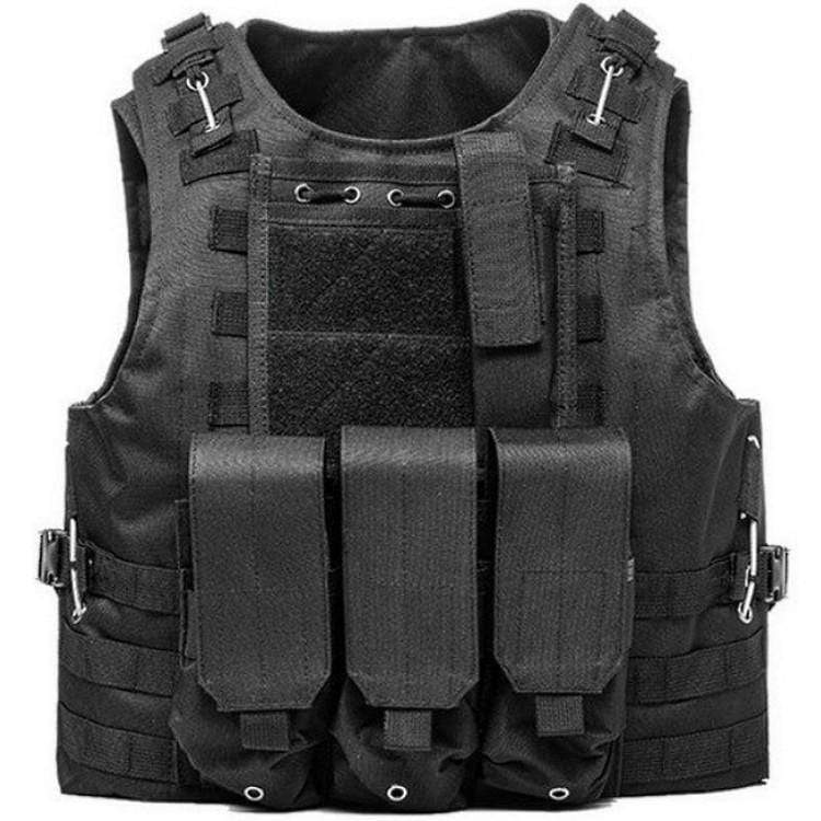 Tactical Molle Weste mit Taschen - Schwarz - Paintball Buddy