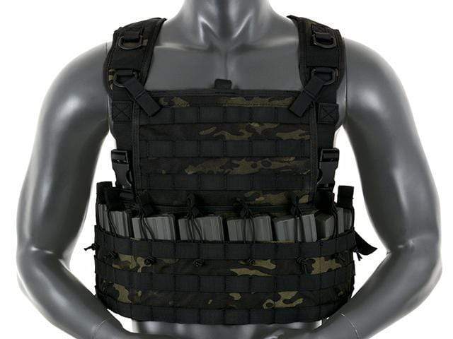 Tactical Rifleman Chest Rig - Multicam Black - Paintball Buddy