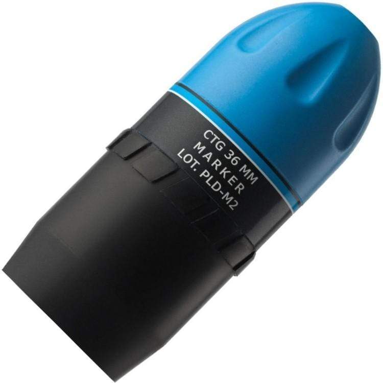 Taginn Paladin MK2 36mm Pulver Granate zur Markierung - 10 Stk Blau - Paintball Buddy