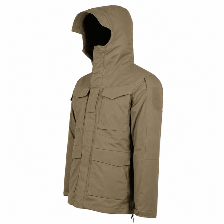 Taktische 3-in-1 Outdoorjacke mit Fleece – Tan