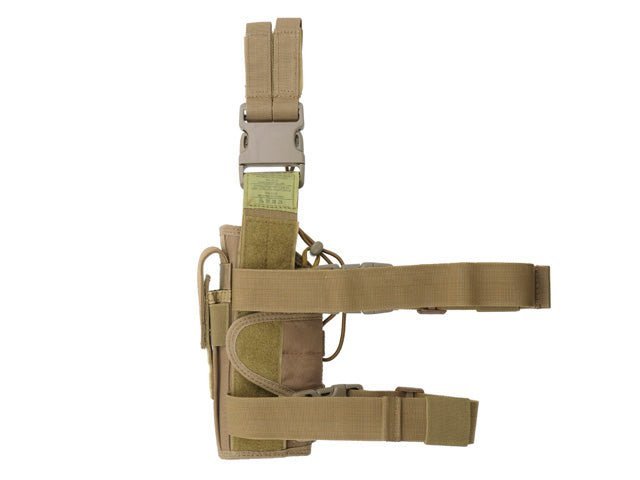 Tiefzieh Wickel Beinholster mit Molle - Coyote - Paintball Buddy