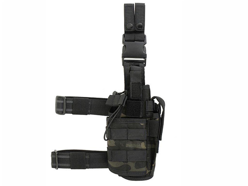 Tiefzieh Wickel Beinholster mit Molle - Multicam Black - Paintball Buddy