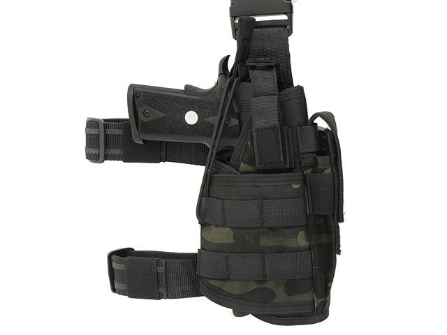 Tiefzieh Wickel Beinholster mit Molle - Multicam Black - Paintball Buddy