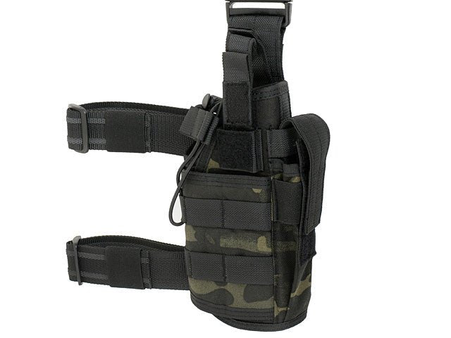 Tiefzieh Wickel Beinholster mit Molle - Multicam Black - Paintball Buddy