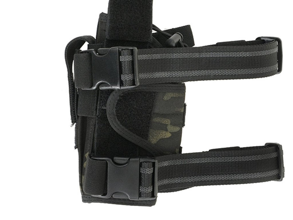 Tiefzieh Wickel Beinholster mit Molle - Multicam Black - Paintball Buddy