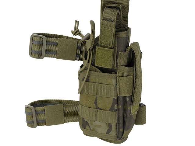 Tiefzieh Wickel Beinholster mit Molle - Multicam Tropic - Paintball Buddy