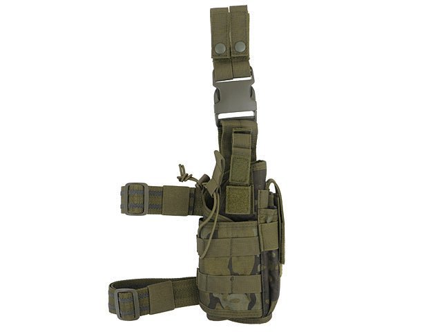 Tiefzieh Wickel Beinholster mit Molle - Multicam Tropic - Paintball Buddy