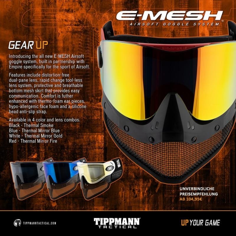 Tippmann E - Mesh Paintball Maske - Blau - Paintball Buddy