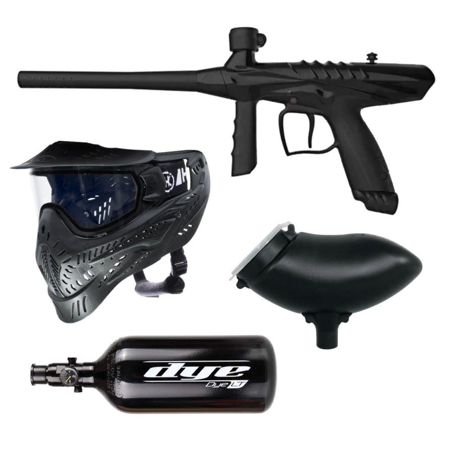 Tippmann Gryphon Paintball Markierer cal.68 Sparpaket inkl. 0,8HP System, HK Army Thermalmaske, Schüttelhopper - Schwarz - Paintball Buddy