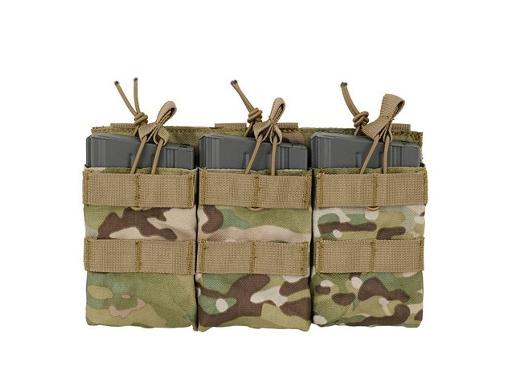 Triple Open Top Magazintasche für 7.62 - Multicam - Paintball Buddy