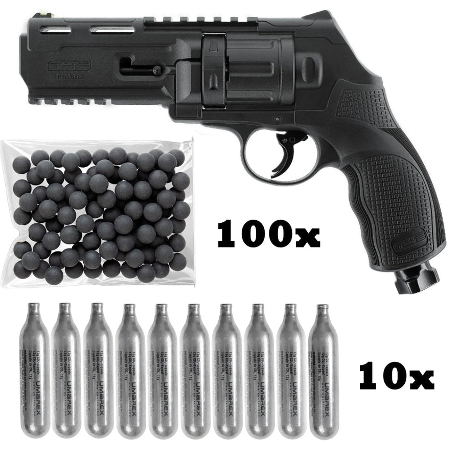 Umarex T4E HDR50 Gen2 Markierer Home Defense Set inkl. 10x Co2 und 100 Rubberballs - Paintball Buddy