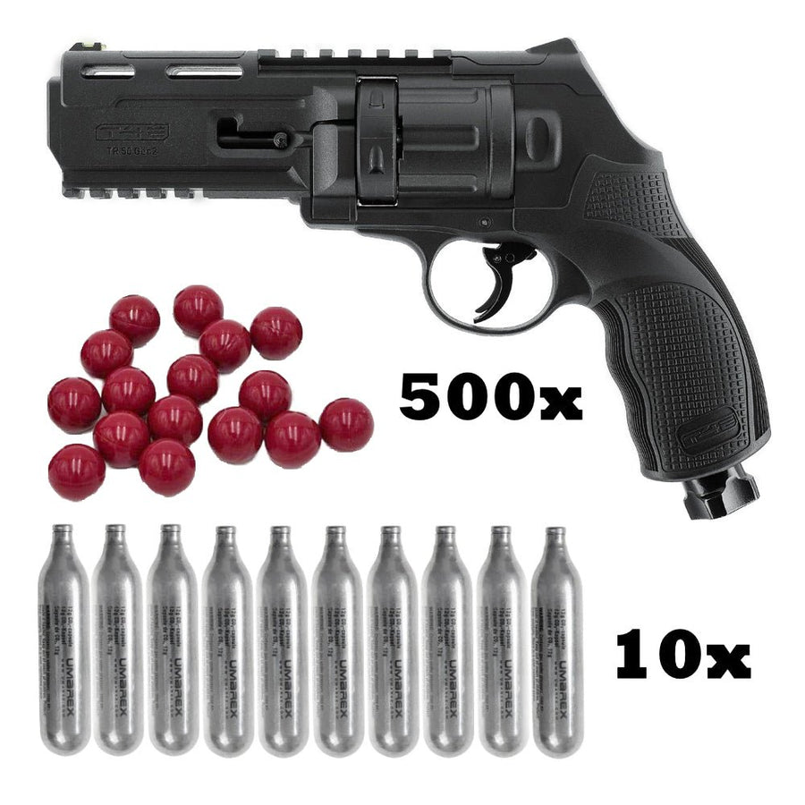 Umarex T4E HDR50 Gen2 Markierer Set inkl. 10 Co2 Kapseln & 500 Paintballs - Paintball Buddy