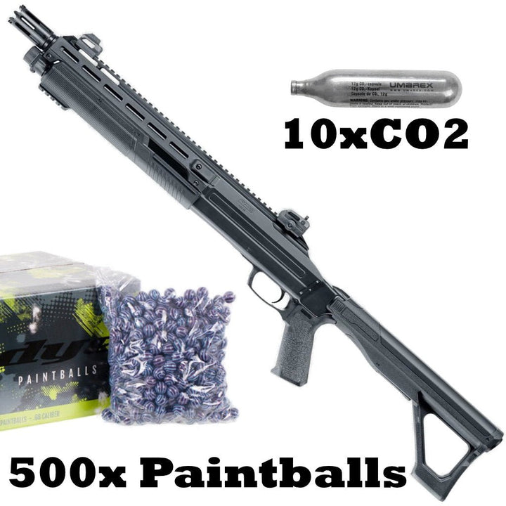 Umarex T4E HDX68 Markierer Sparpaket inkl. - 10x Co2 - 500 Paintballs - Paintball Buddy