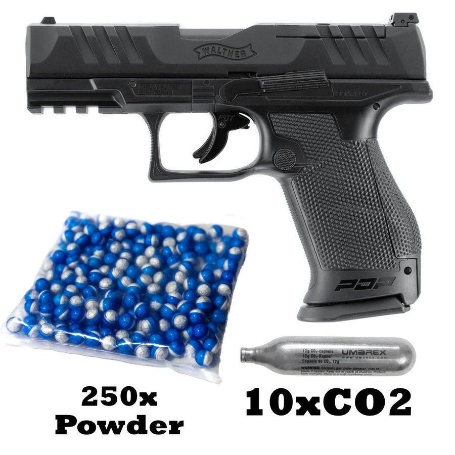 Umarex T4E Walther PDP Markierer Sparpaket inkl. 10x Co2 und 250 Powderballs - Paintball Buddy