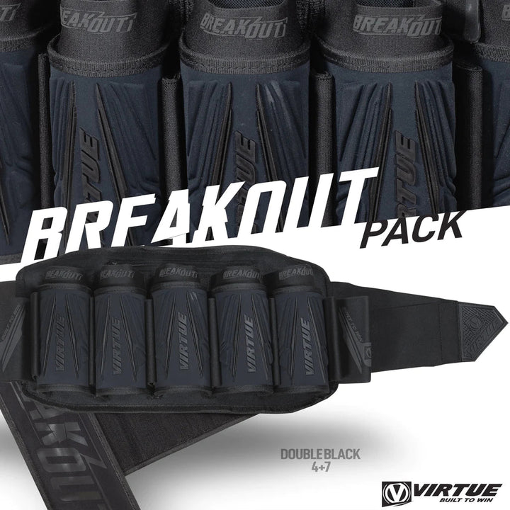 Virtue Breakout V2 Paintball Battlepack (5+8) - All Black - Paintball Buddy