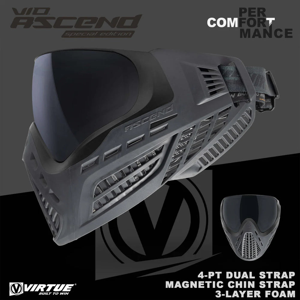 Virtue VIO Ascend Paintball Maske - Stealth Black SE - Paintball Buddy