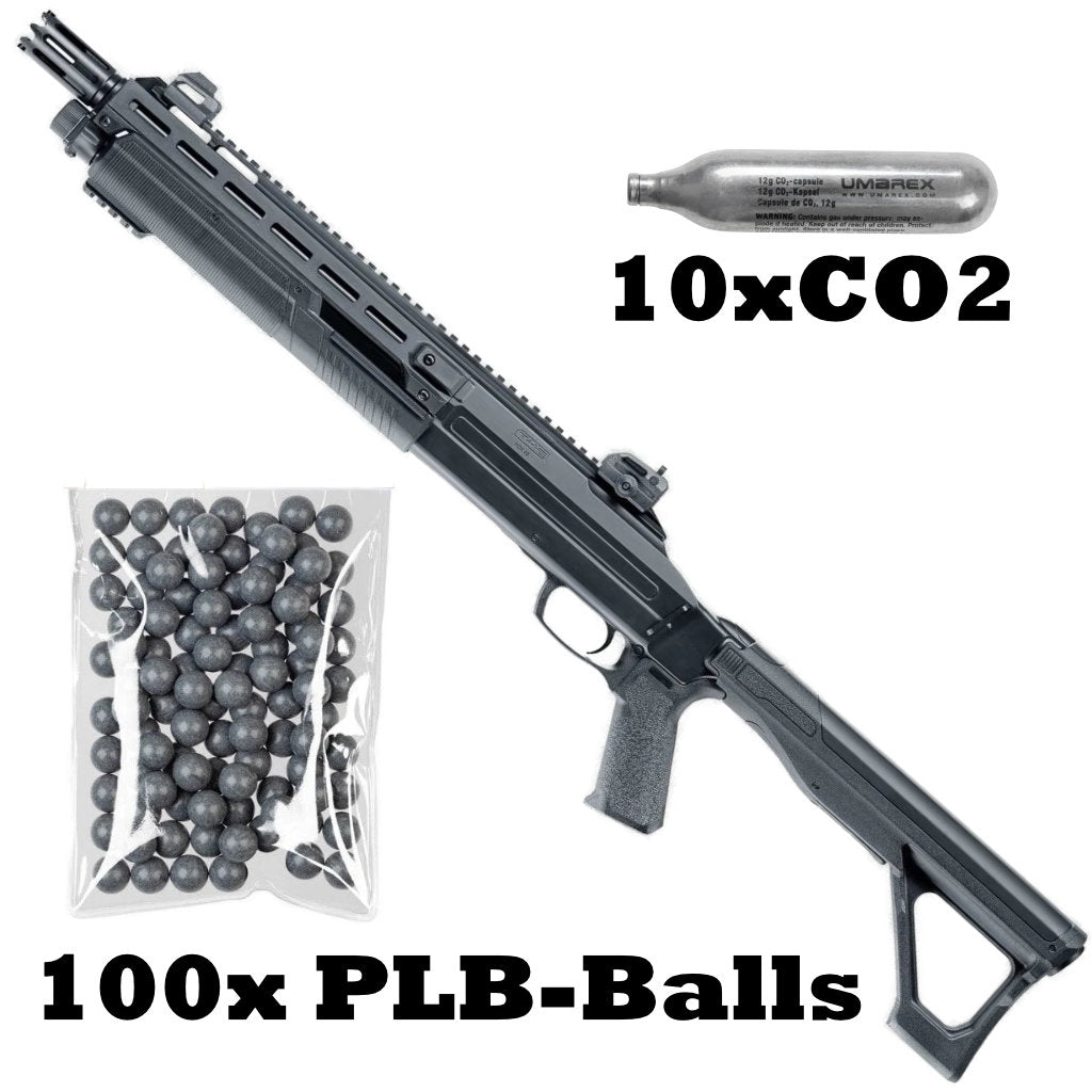 Umarex T4E HDX68 marker home defense savings package incl. - 10x Co2 - 100 PLB balls