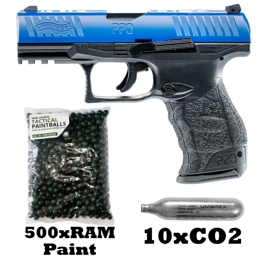 Savings package Umraex T4E Walther PPQ M2 marker - incl. Co2 and 500 paintballs