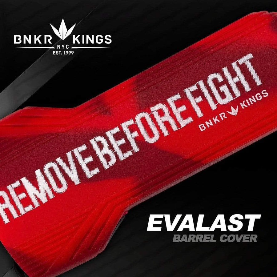 Bunkerkings Evalast Barrel Cover - Remove before Fight Red - Paintball Buddy