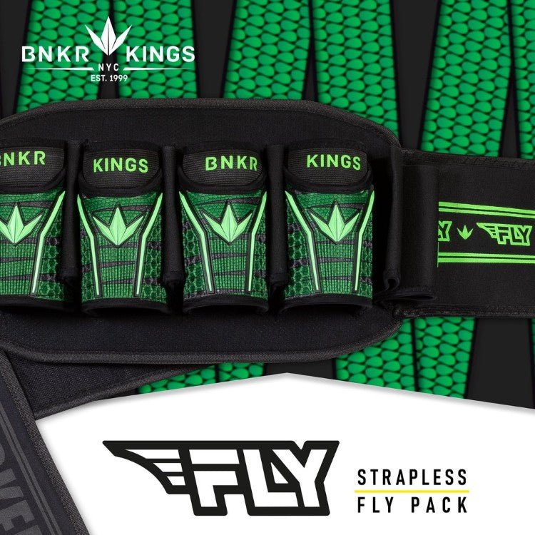 Bunkerkings Fly Pack Paintball Battlepack (4+7) - Lime Laces - Paintball Buddy