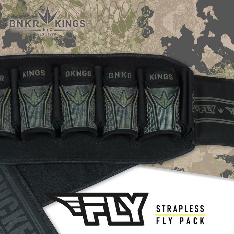 Bunkerkings Fly Pack Paintball Battlepack (5+8) - Highlander Camo - Paintball Buddy