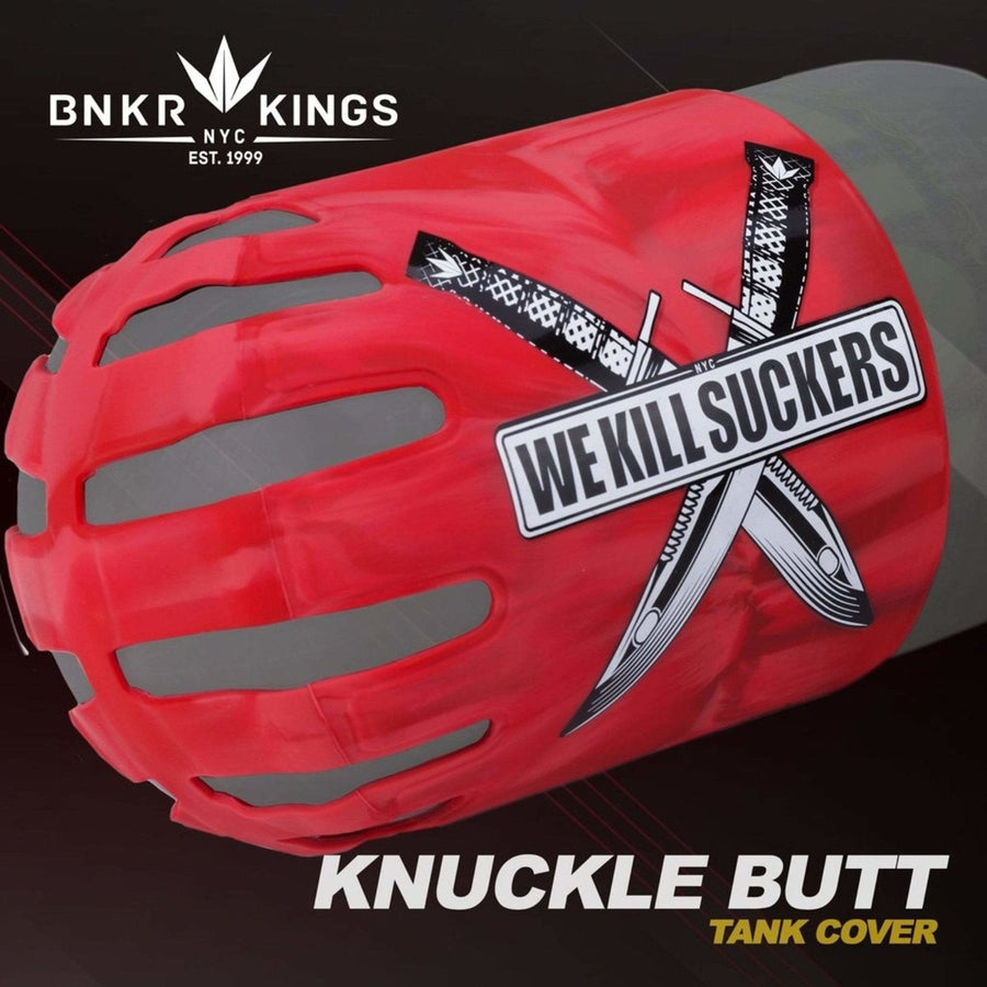 Bunkerkings - Knuckle Butt Tank Cover - WKS KNIFE - Red - Paintball Buddy