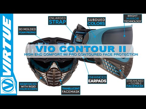 Virtue VIO Contour 2 Paintball Mask - Black ICE
