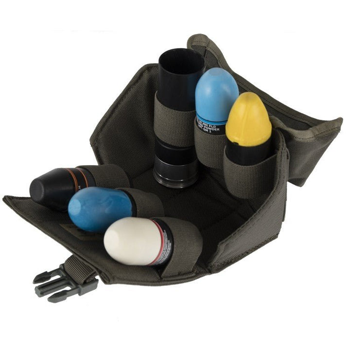 MCS Universal Molle Tasche für 6 Granaten - Forrest Grey Camo - Paintball Buddy