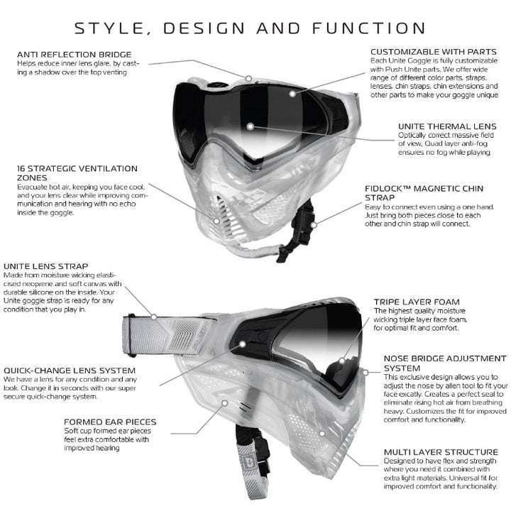 Push Unite VPR Series Paintball Maske - VPR CMYK - Paintball Buddy