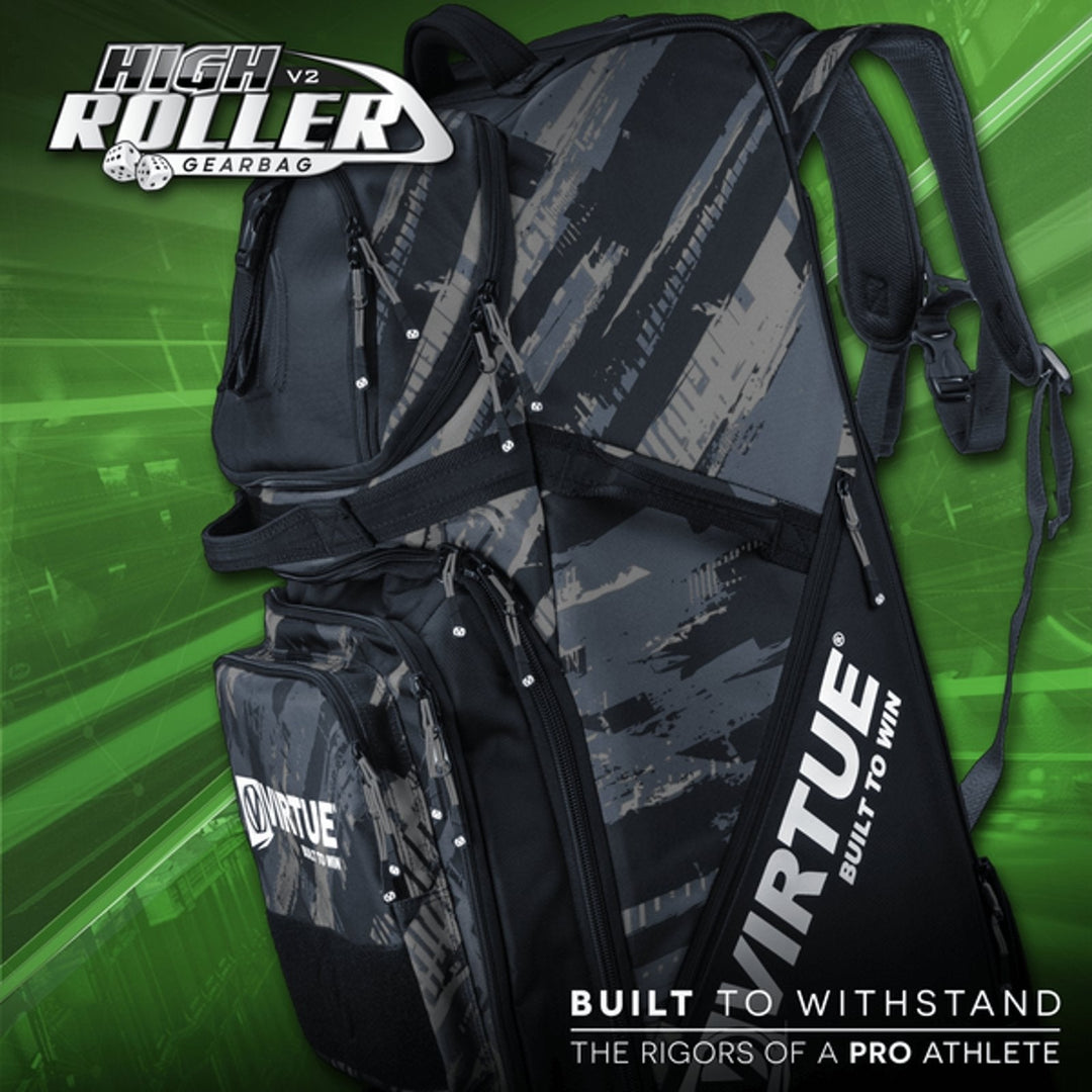 Virtue High Roller V3 Gear Bag - Graphic Black - Paintball Buddy