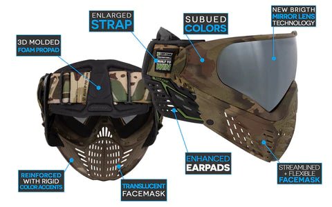 Virtue VIO Contour 2 Paintball Maske - Reality Brush Camo - Paintball Buddy